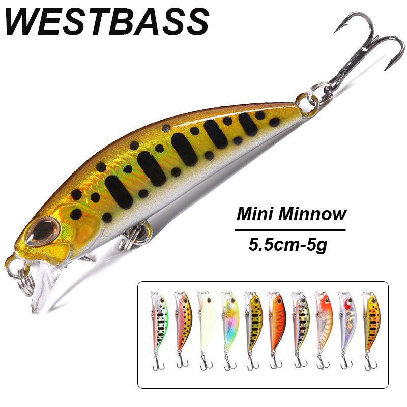 Fishing Lure Jerkbait - WESTBASS 1PX Micro Minnow señuelo 55mm-5g