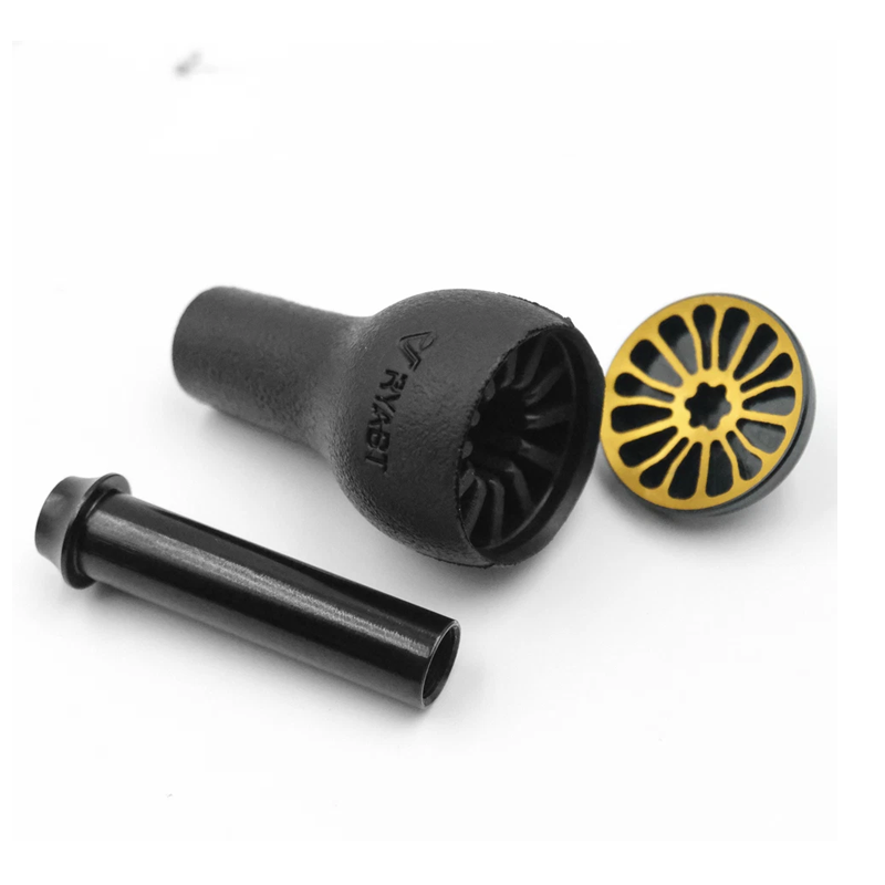 Shimano Reel Stradic - Perilla Negra de TPE de 27mm