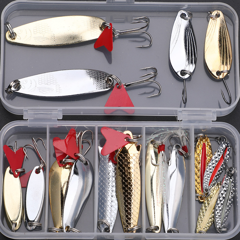 Fishing Lure Spoon - Kit de señuelos de pesca, 16
