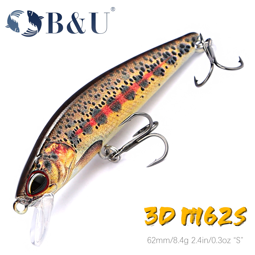 Fishing Lure Jerkbait - B & U 62mm 8,4g Wobblers