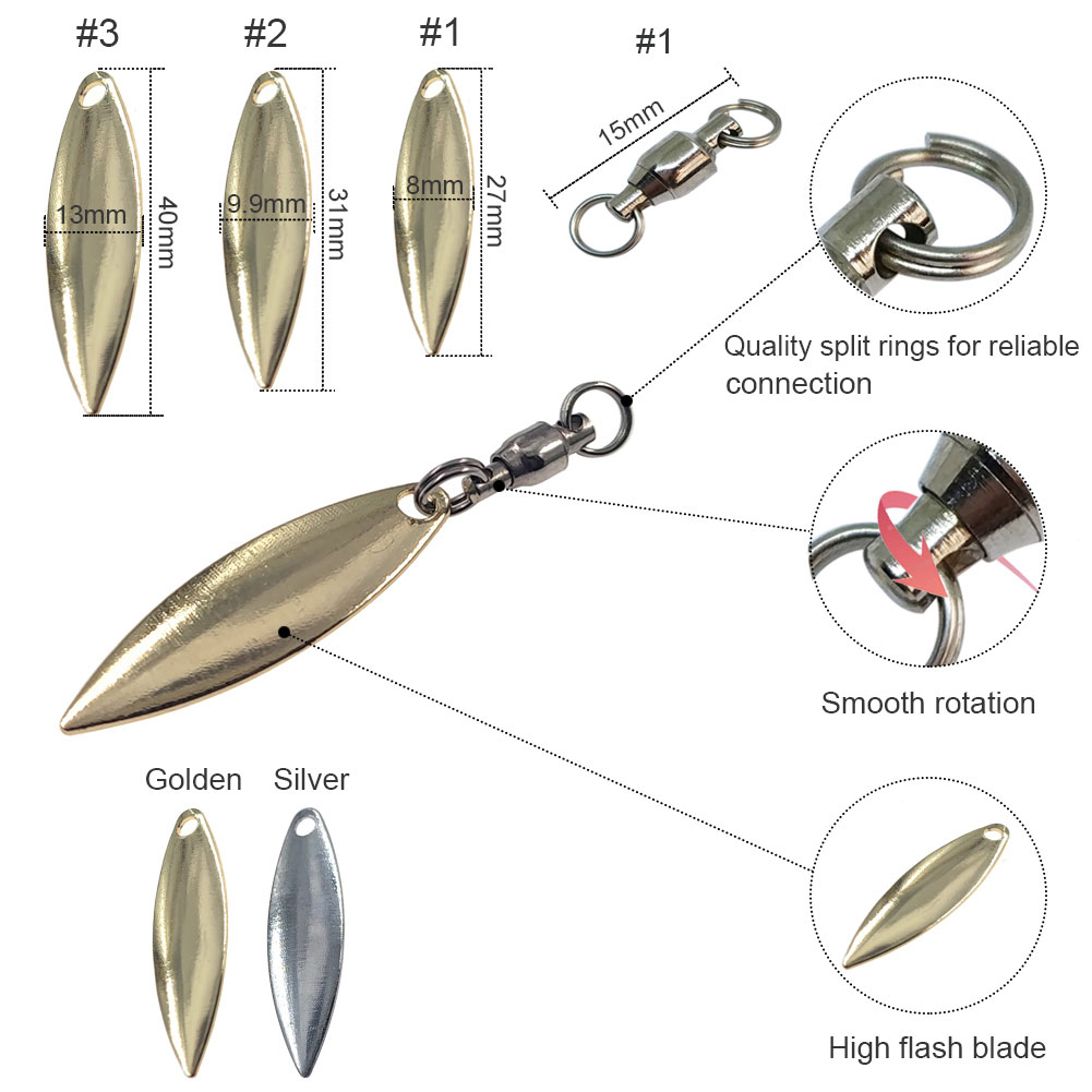 10 Uds hojas de sauce Spinner  - Fishing Lure Buzzbait reseña y precio