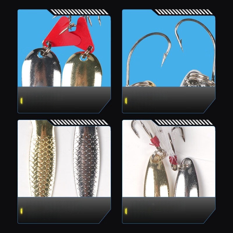 Kit de señuelos de pesca, 16 p - Fishing Lure Spoon reseña y precio